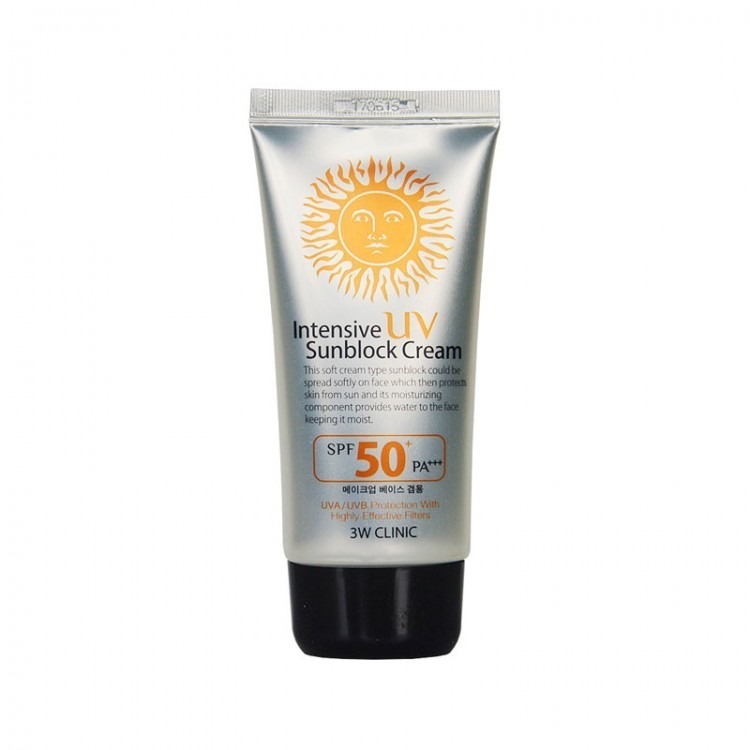 3W Clinic Intensive UV Sunblock Cream SPF50 PA+++-70ml - Image 2