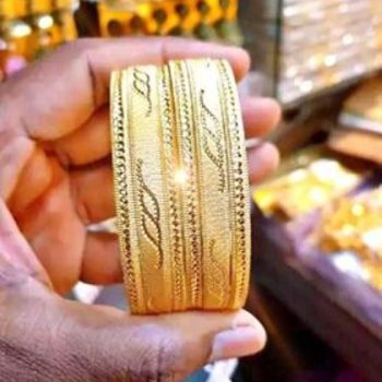 Gold Plated Bangles for Women - 6 Pcs Set