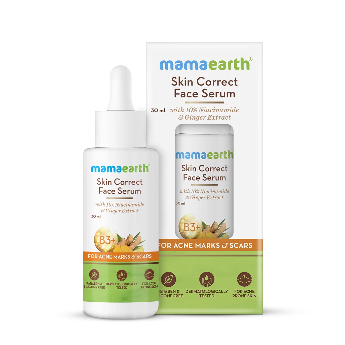 Mamaearth Skin Correct Face Serum(With 10% Niacinamide and Ginger extract)-30ml - Image 2