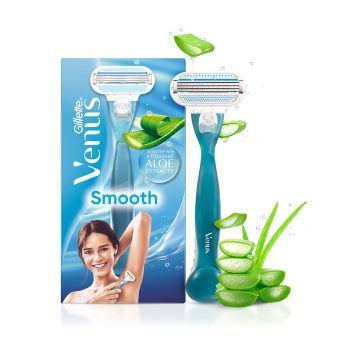 Gillette Venus Smooth Hair Removal Razor for Women with Aloe Vera