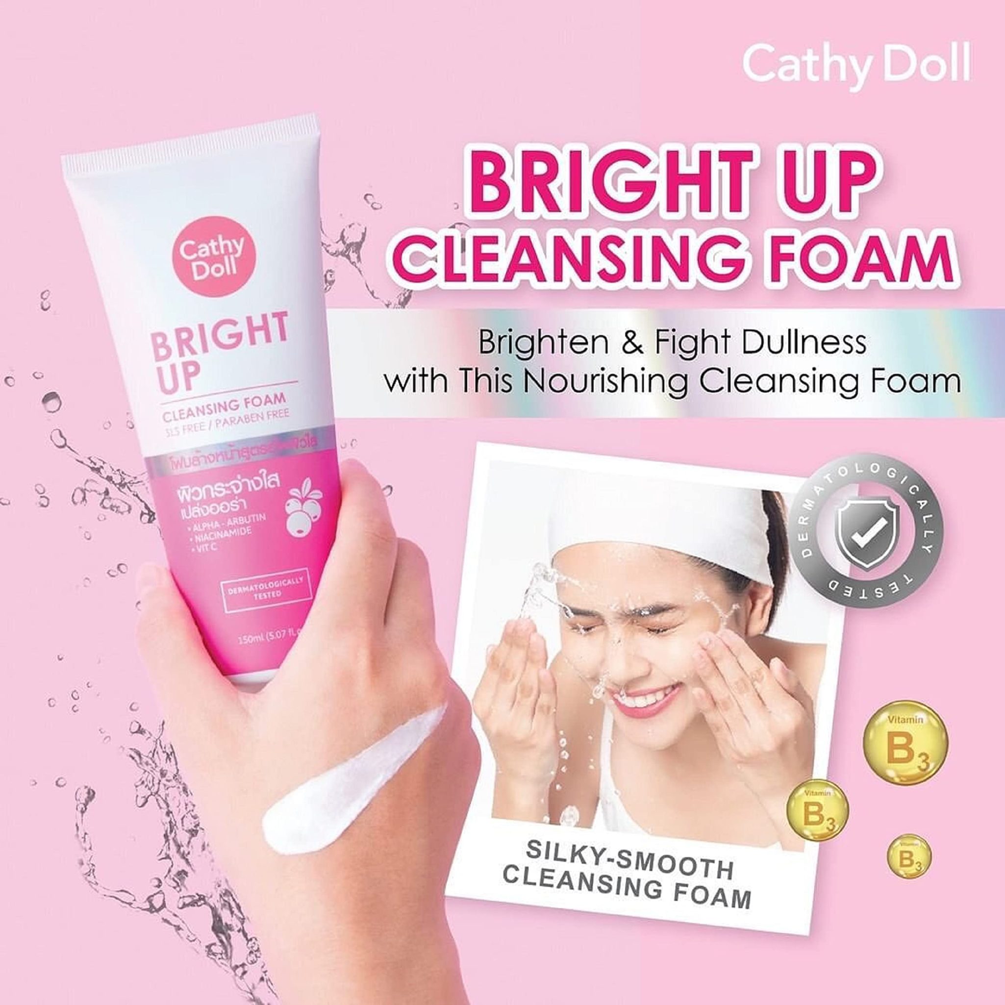 Cathy Doll Bright Up Cleansing Foam-150ml - Image 2