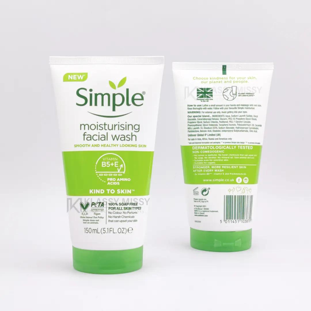 Simple Kind To Skin Moisturising Facial Wash-150ml - Image 2
