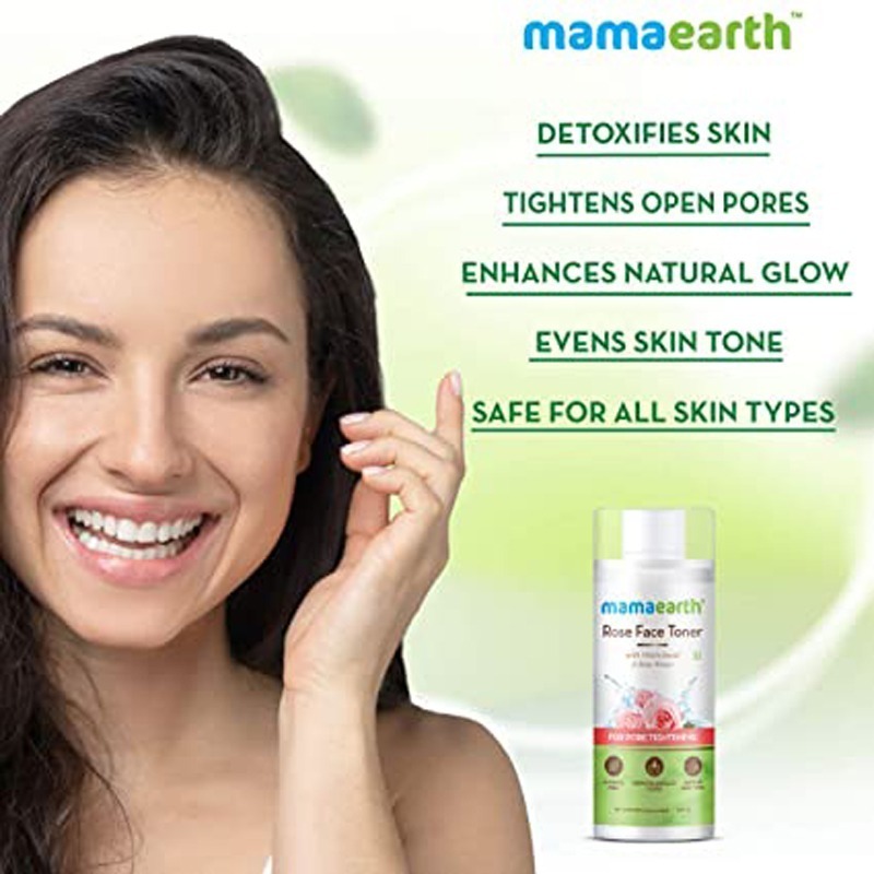 Mamaearth Rose Face Toner with Witch Hazel and Rose Water for Pore Tightening-200ml - Image 3