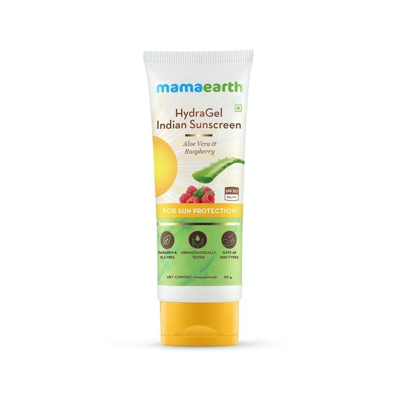 Mamaearth hydraGel indian sunscreen with aloe vera & raspberry for sun protection-50g - Image 2