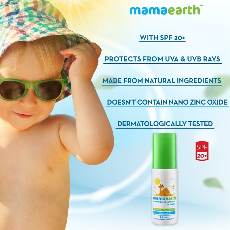Mamaearth Mineral Based Sunscreen for Babies-100ml - Image 2