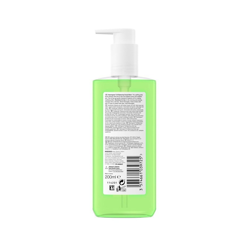 Neutrogena Oil Balancing Facial Wash-200ml - Image 2