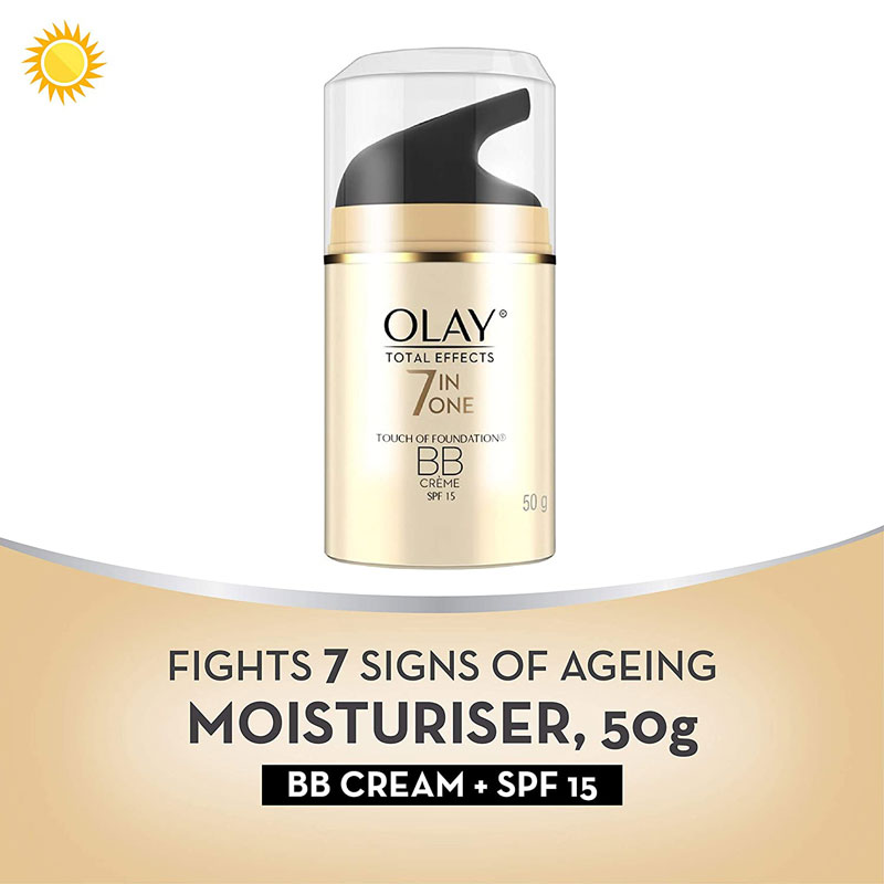 Olay BB Cream: Total Effects 7 in 1 Anti Ageing Touch of Foundation Moisturiser-50g - Image 4