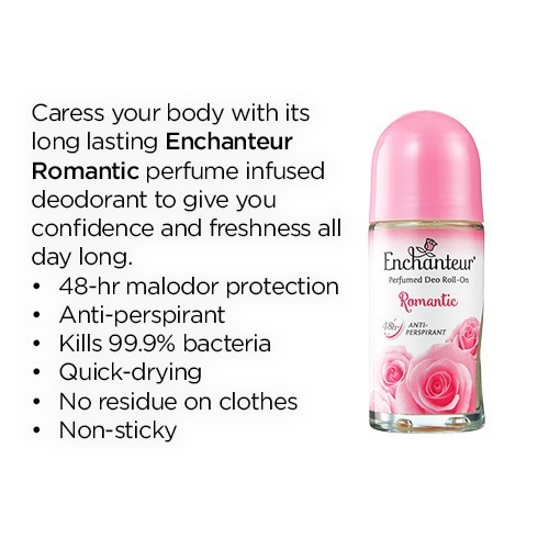 Enchanteur Perfumed Deo Roll-on Romantic-50ml - Image 2