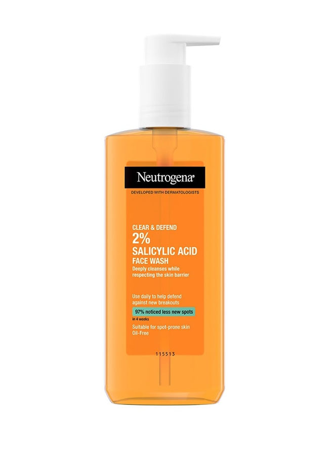 Neutrogena Clear & Defend Oil Free Facial Wash-200ml