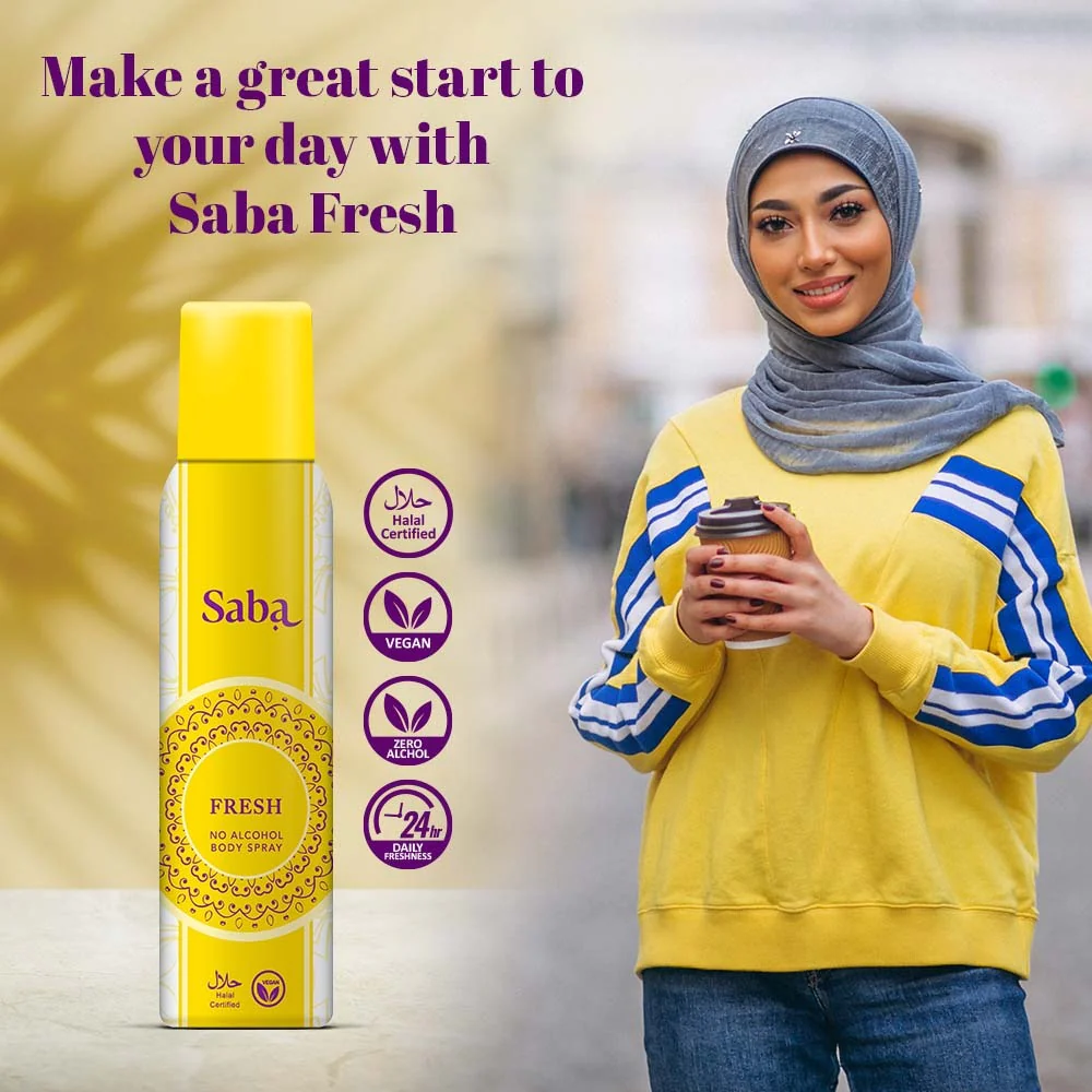Saba Afrin Fresh Body Deodorant-150ml - Image 2