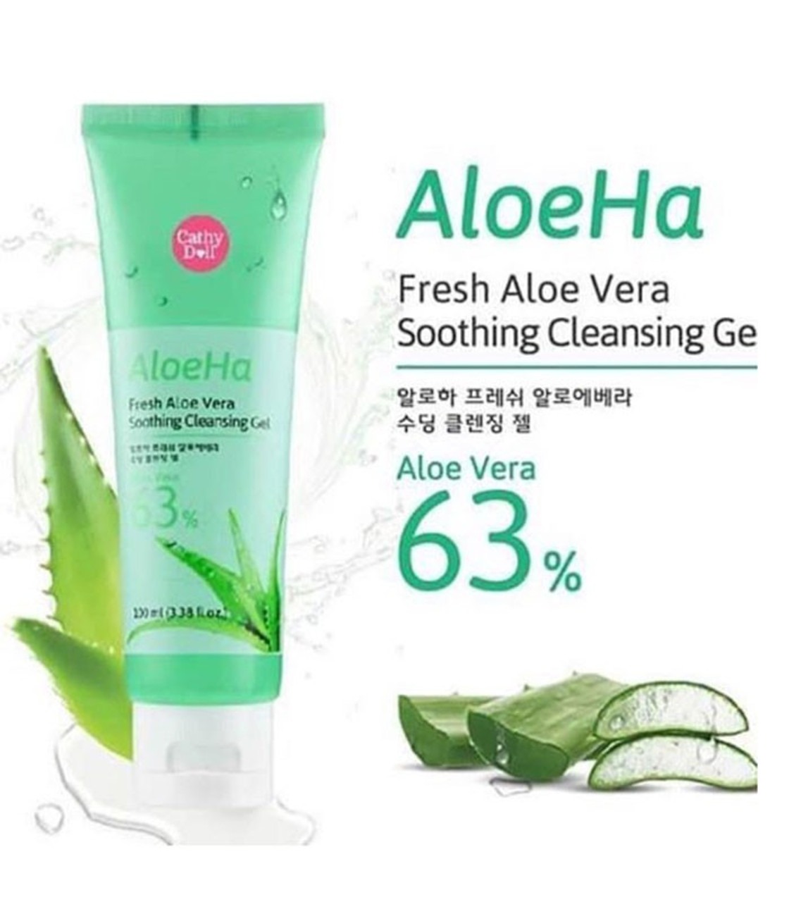 Cathy Doll AloeHa Fresh Aloe Vera Soothing Cleansing Gel-120ml - Image 2