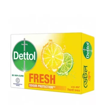 Dettol Soap Citrus Fresh 125gm Bathing Bar, Soap with Odour Protection