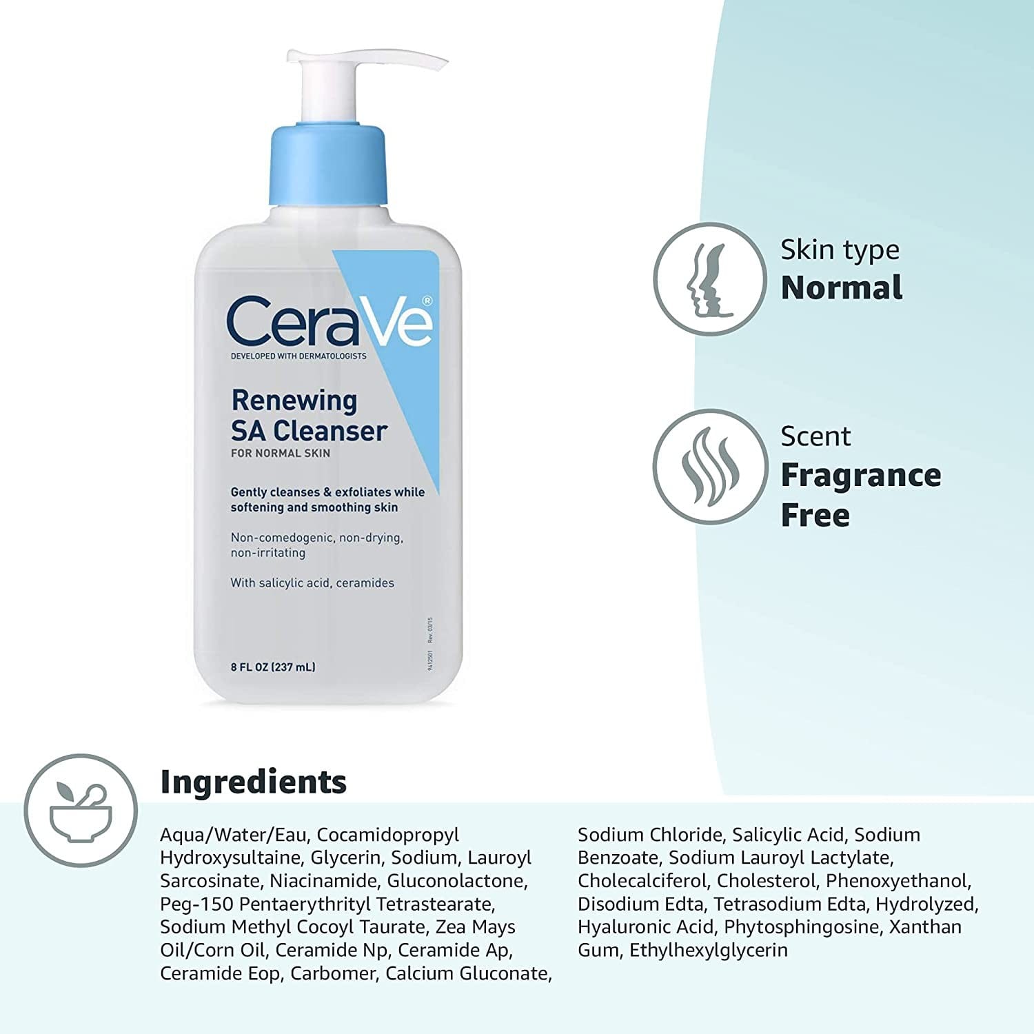 CeraVe Renewing SA Cleanser-237ml - Image 2