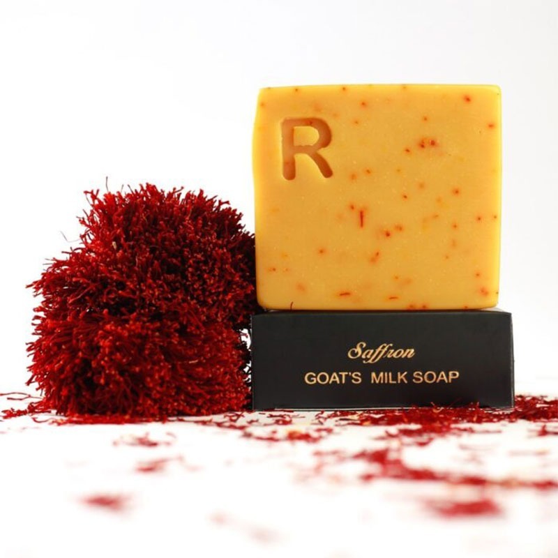 RIBANA Organic Saffron Goat's Milk Beauty Soap Bar-110g - Image 3