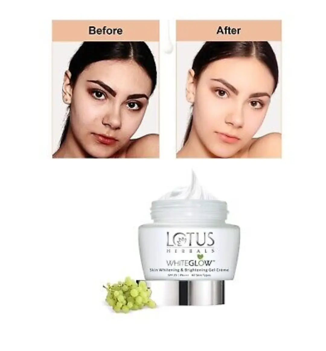 Lotus Herbals Whiteglow Skin Whitening and Brightening Gel Crème SPF 25 PA+++ -35gm - Image 4